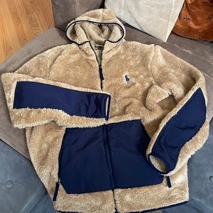 Polo men’s performance fleece pile hoodie